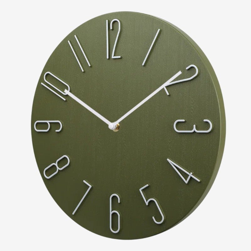 TimeMate – Rund Vægur med Digitalt Display og Batteridrift