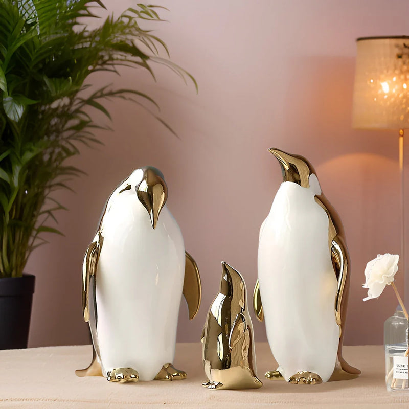 NordiCoast – Elegant pingvinskulptur med glat finish til luksuriøs og moderne boligindretning