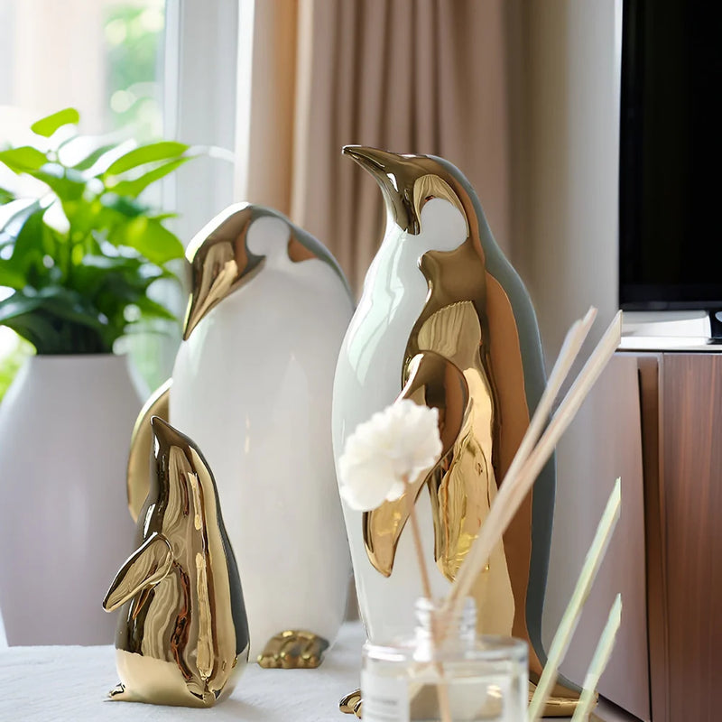 NordiCoast – Elegant pingvinskulptur med glat finish til luksuriøs og moderne boligindretning