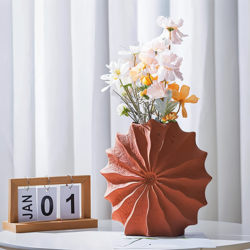 FoldaForm - Geometrisk plantevase med retro elegance til dekoration