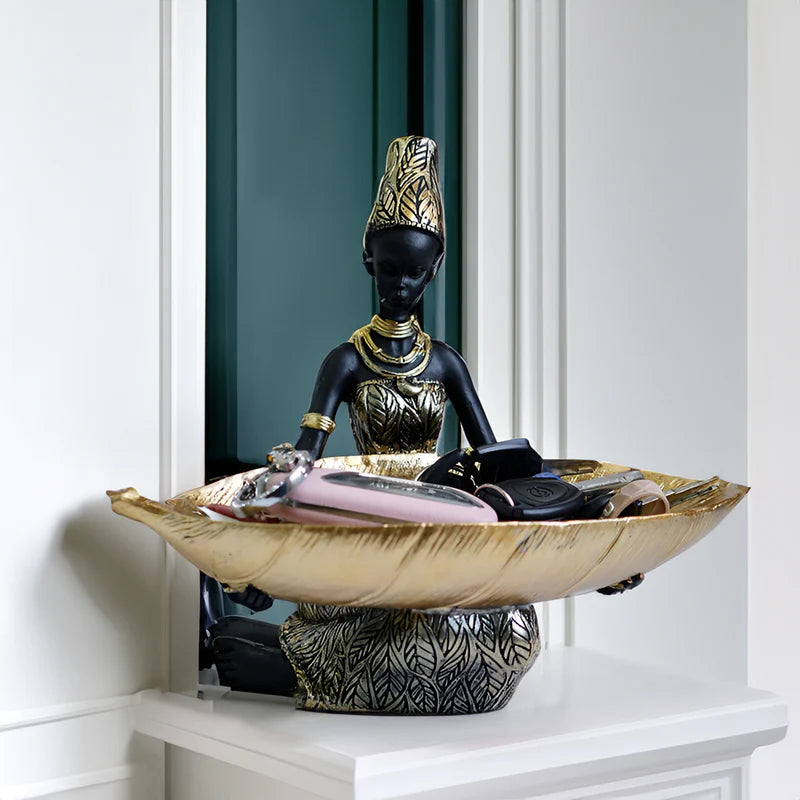 ArtistryKey – Eksotisk kvindeskulptur med nøgleorganisator til stilfuld og praktisk opbevaring