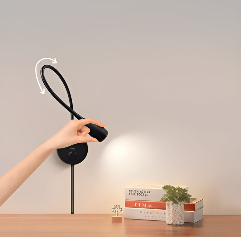 BrightNest – Fleksibel væglampe til læsning med dæmpbar touch-kontrol