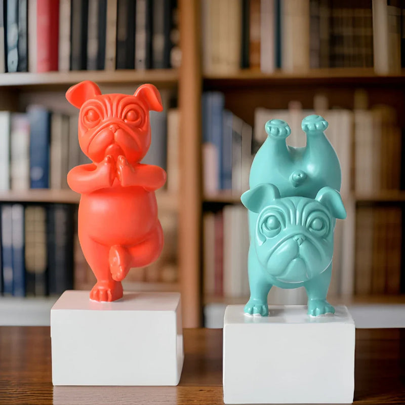 PosePup – Yoga-inspireret statue af fransk bulldog til moderne rum