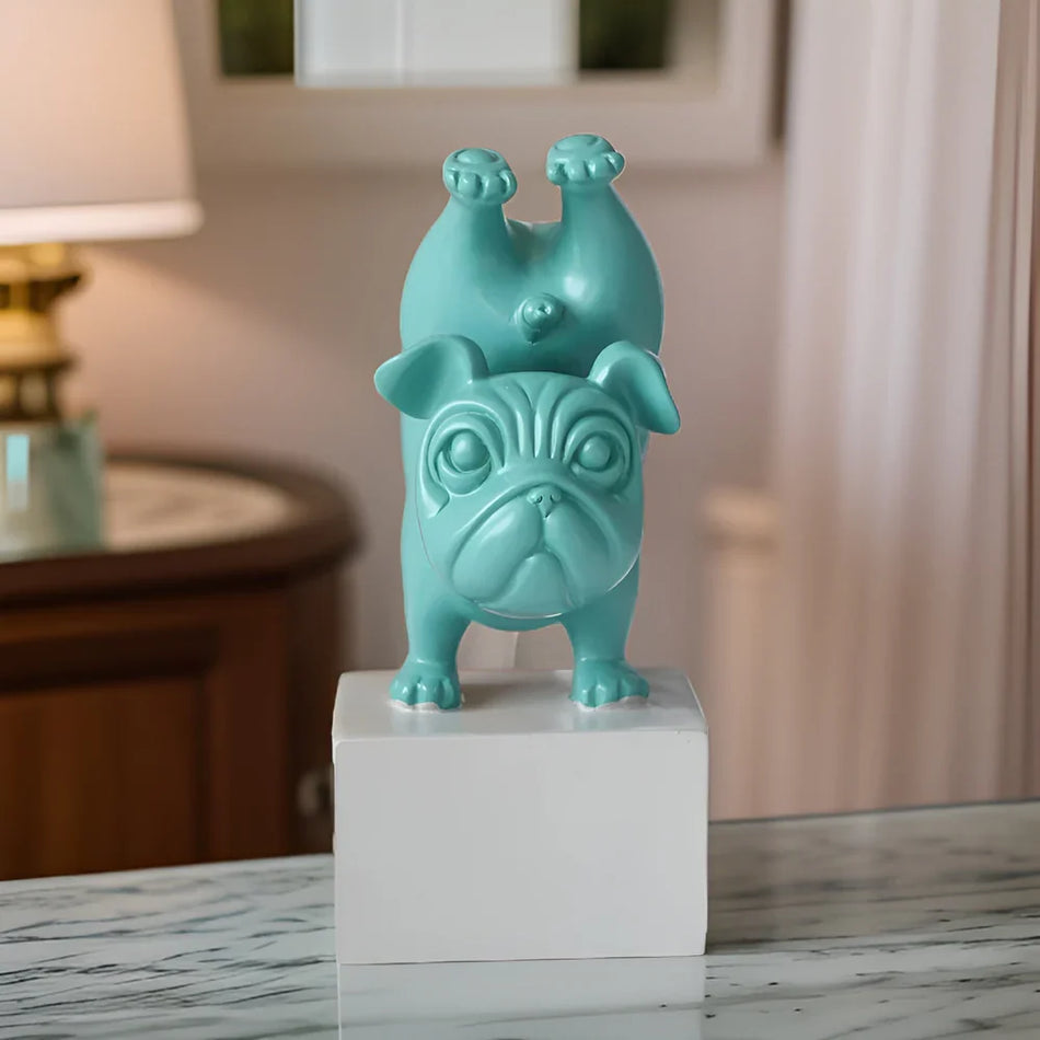 PosePup – Yoga-inspireret statue af fransk bulldog til moderne rum