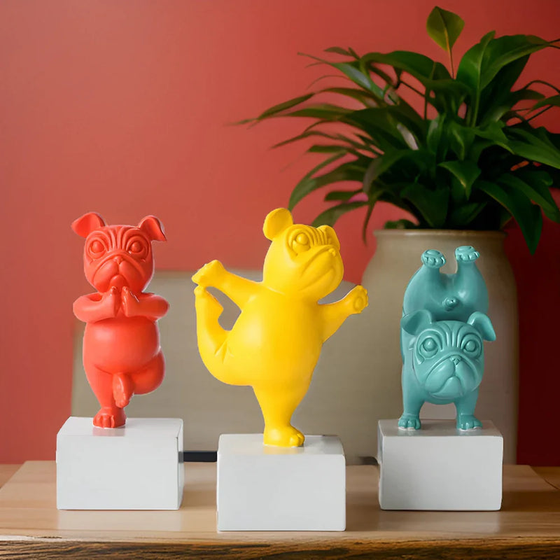 PosePup – Yoga-inspireret statue af fransk bulldog til moderne rum