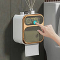 PureHold – Vægmonteret 2-lags toiletpapirholder med opbevaringsskuffe