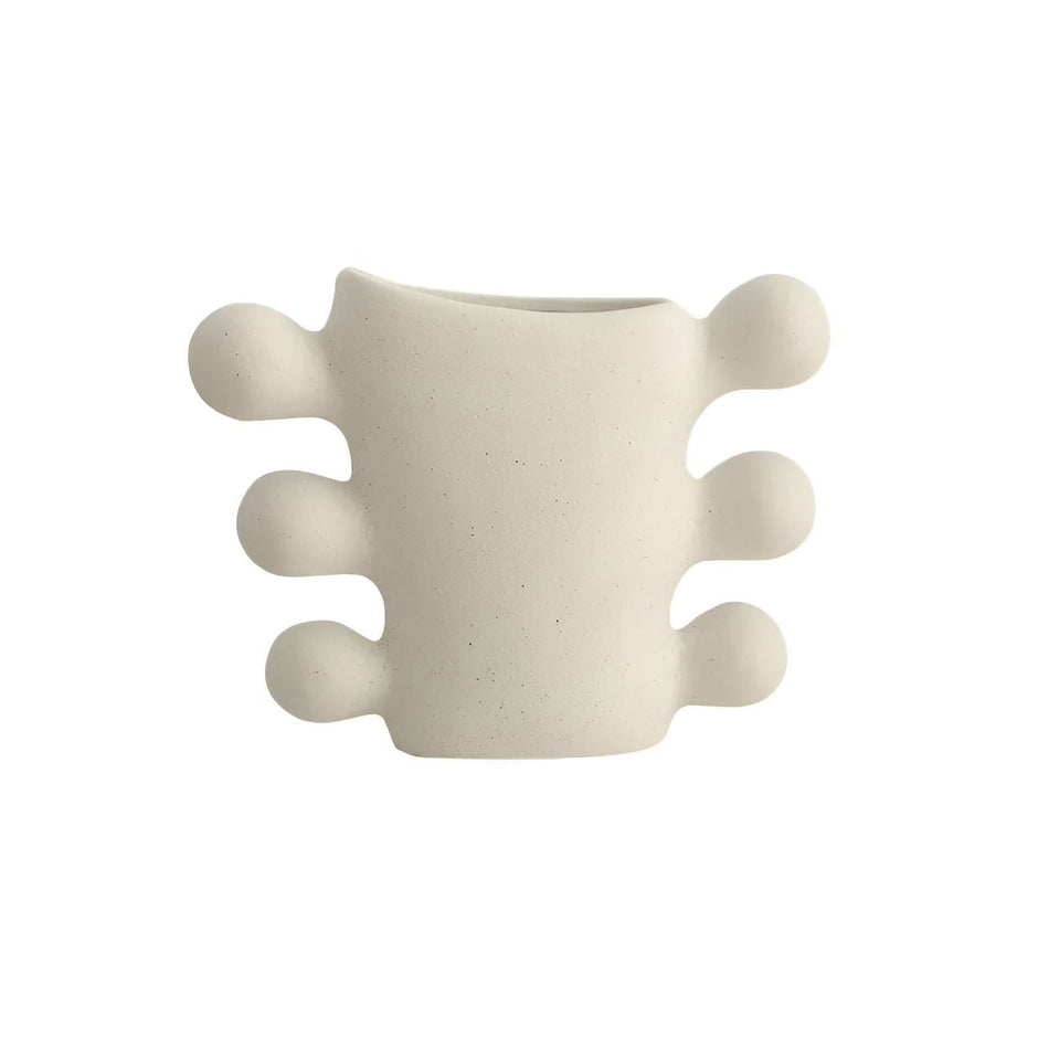 ClayNest – Minimalistisk uglaseret keramikvase i nordisk boho-stil