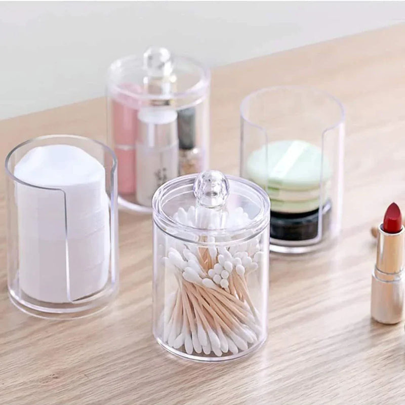 ClarityCase – Dobbelt Lag Bomuldspude Dispenser med Effektiv Opbevaring