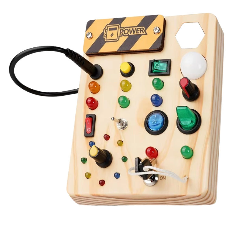 SparkQuest - Montessori Bræt til Småbørn med 27 LED Lys