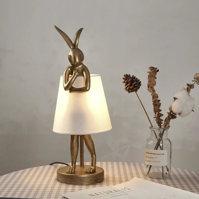 BunnyGlow - Sød Kanin LED Bordlampe med Dæmpbar Belysning