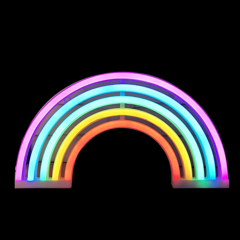 GlowBow - Sødt LED-regnbue-neonskilt til væg- og bordudstilling