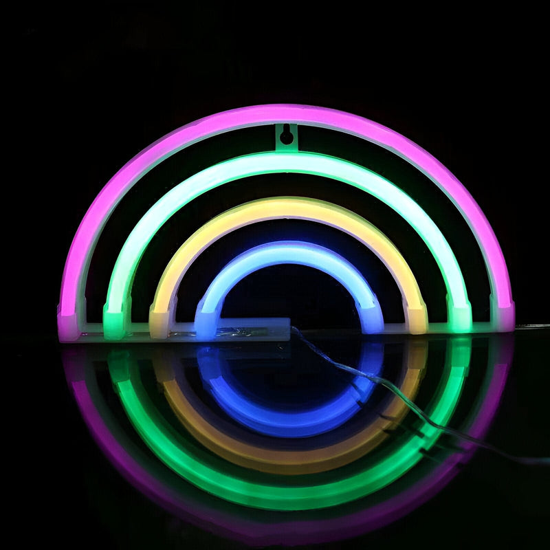 GlowBow - Sødt LED-regnbue-neonskilt til væg- og bordudstilling