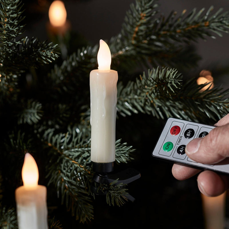 LumiFlame - Elegante trådløse juletræslys med varm LED-belysning