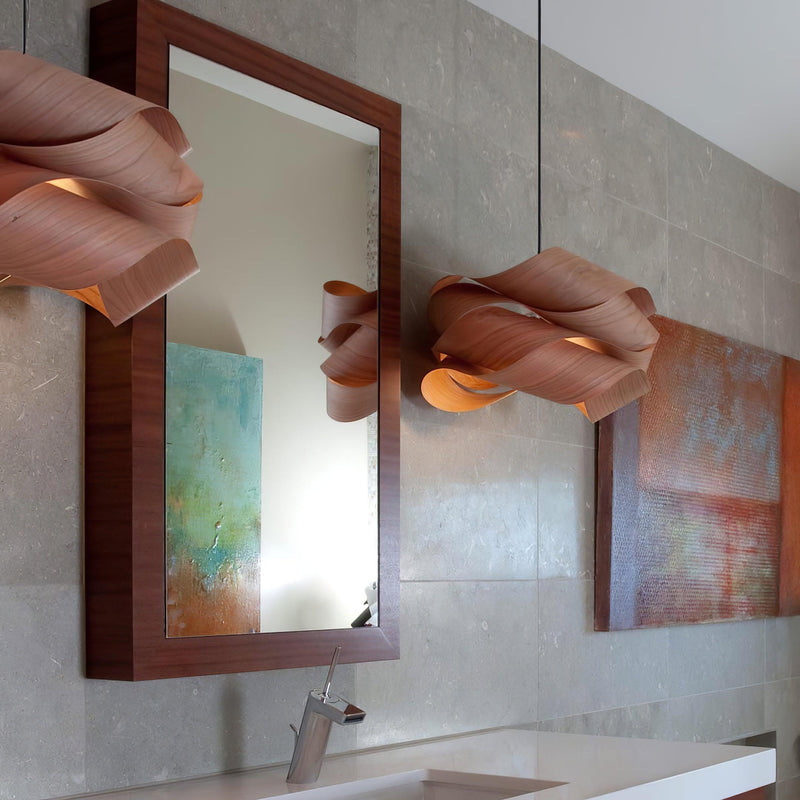 UmiWeave – Skulpturel Pendellampe med Indviklet Flettet Paneldesign