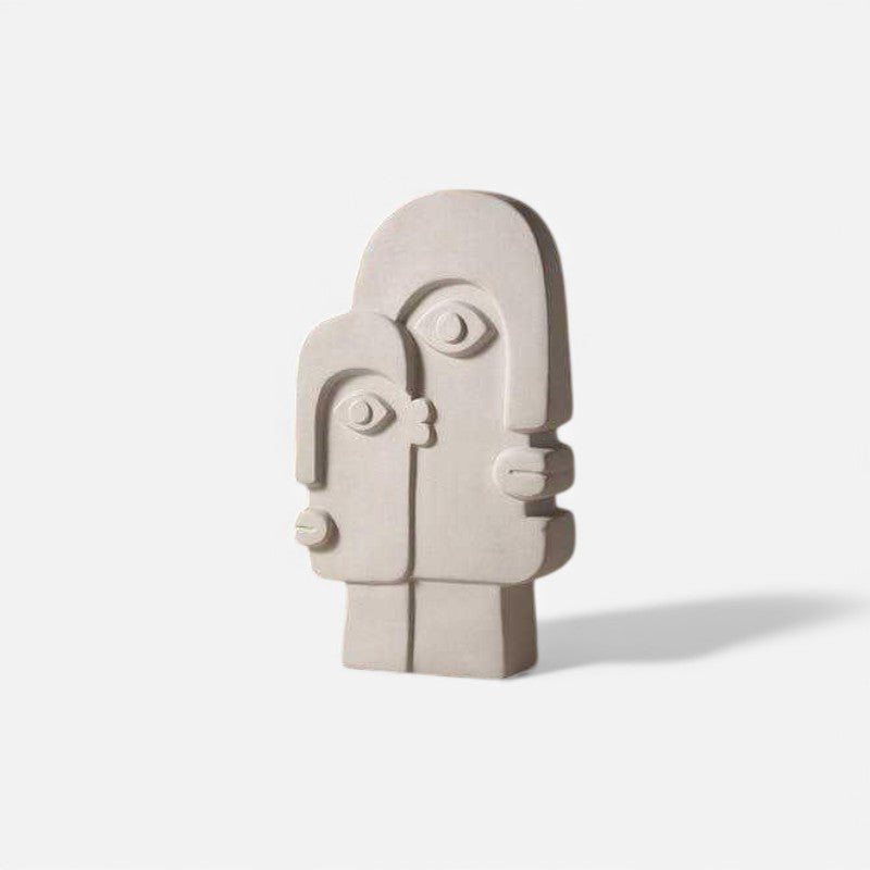 LumiFace - Dekorativ Blomster Vase med Menneskeansigt Inspireret Design