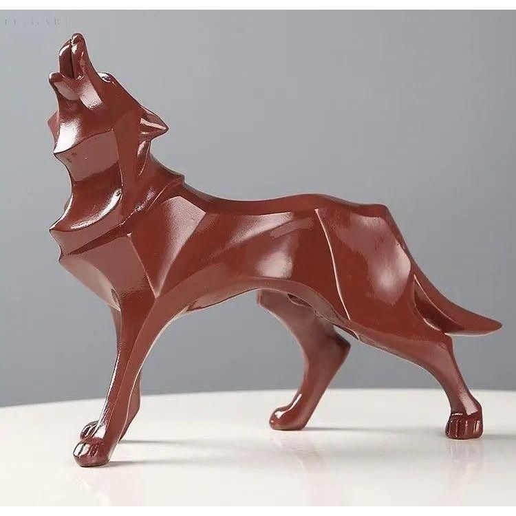 LupoSight - Geometrisk Ulvestatue med Skarpt Kantede Design til Moderne Rum