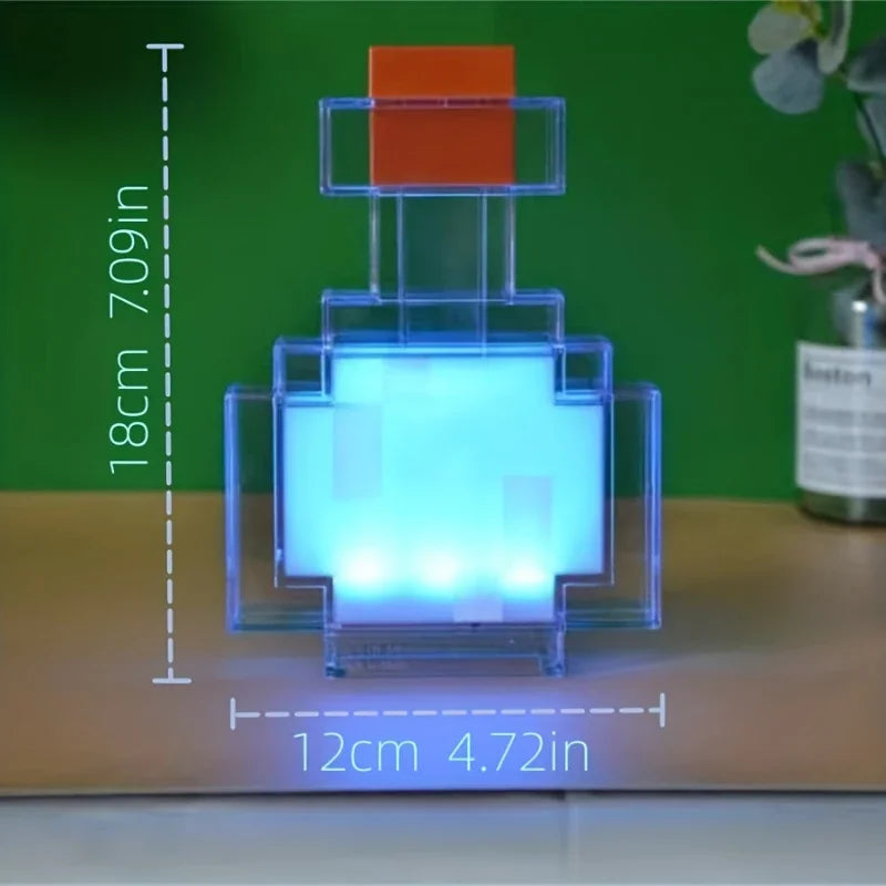 PotionGlow - Minecraft Potion Design LED-lampe med farveskiftende funktioner