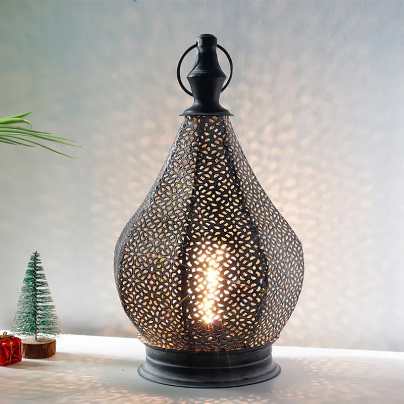 MosaicLume - Marokkansk inspireret bordlampe med indviklet gitterdesign