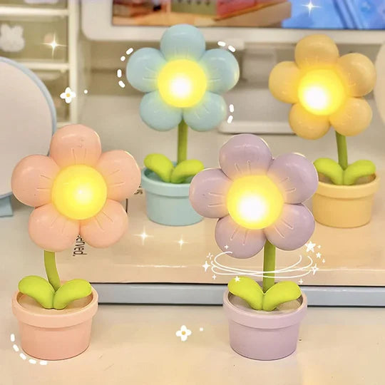 BlossomGlow - Charmerende blomstret bordlampe til hyggelig belysning | 1+1 Gratis