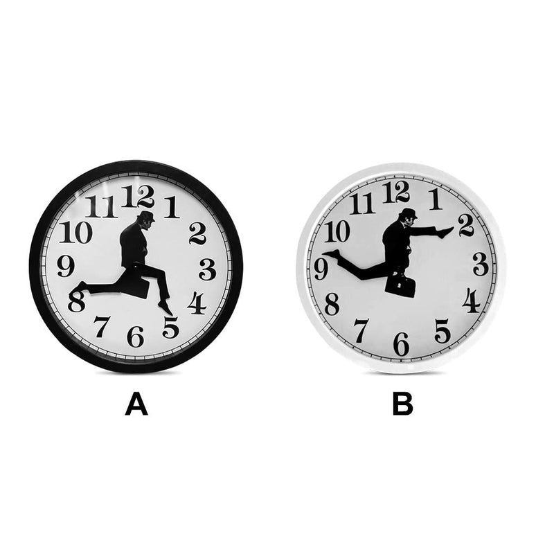 TimeMotion – Kreativt vægur med unik illustration af bevægende mand og fede tal