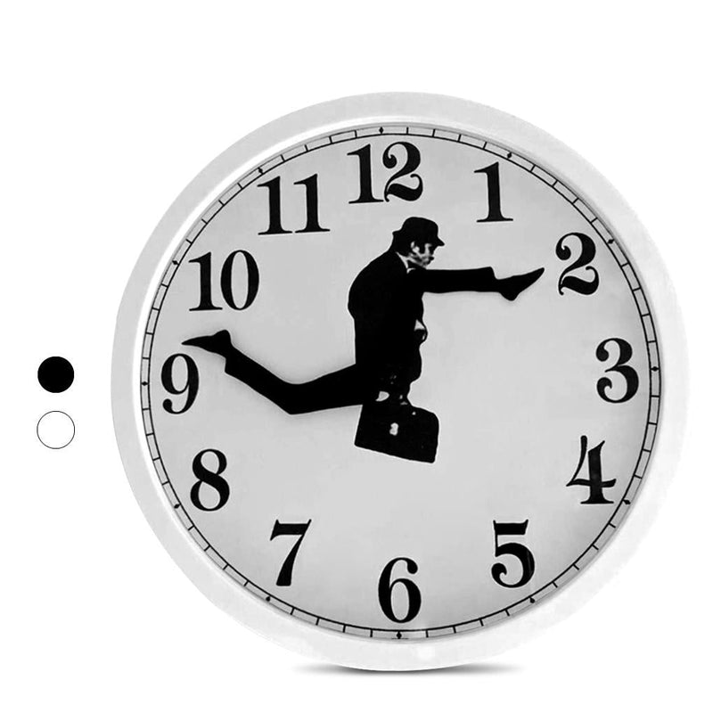 TimeMotion – Kreativt vægur med unik illustration af bevægende mand og fede tal