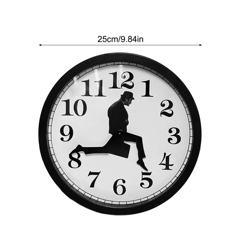 TimeMotion – Kreativt vægur med unik illustration af bevægende mand og fede tal