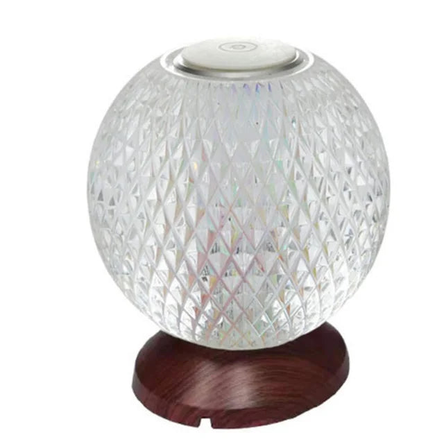 GlowLuxe – Trådløs krystalbordlampe med dæmpbar LED-pære