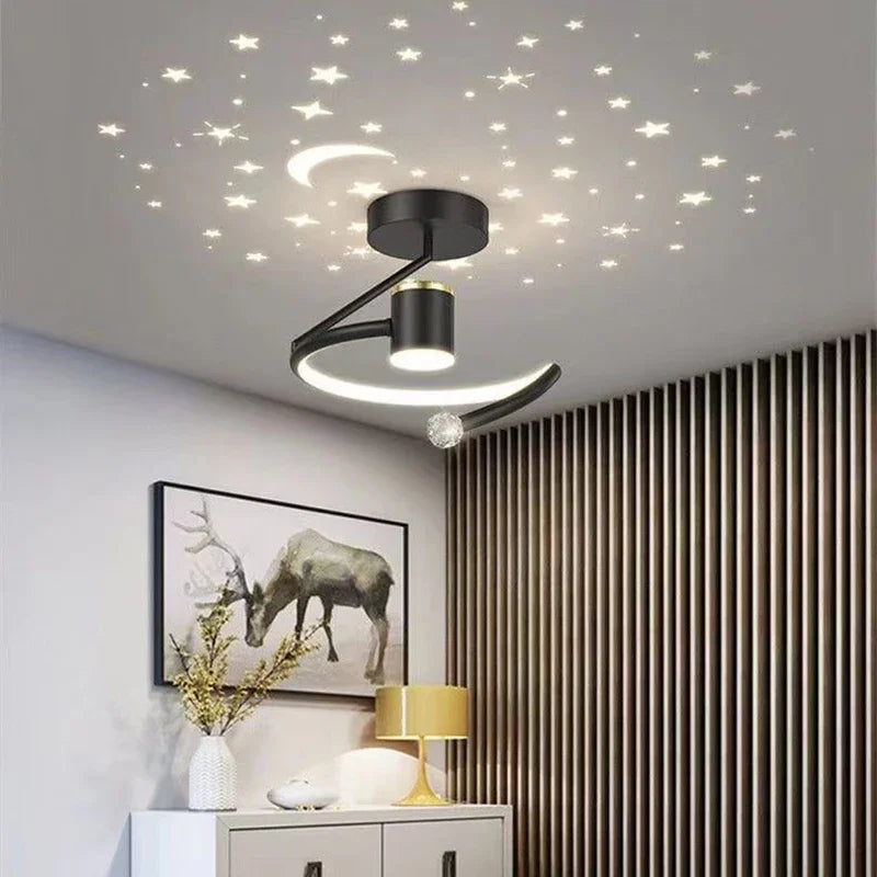 StellarGlow – LED-loftslys med stjerne- og månedesign for en magisk hjemmeatmosfære