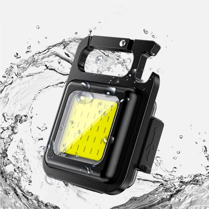 BrightKey - Bærbar LED Lommelygte Nøglering Med Genopladeligt Batteri