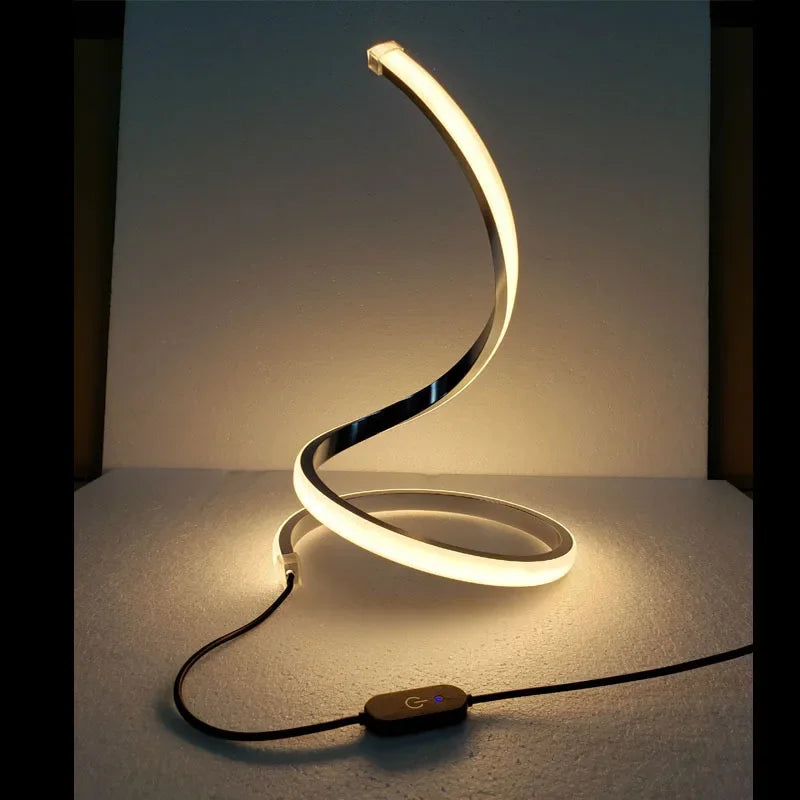 SerpentGlow - Stilfuld Snake LED-bordlampe med dæmpbar belysning