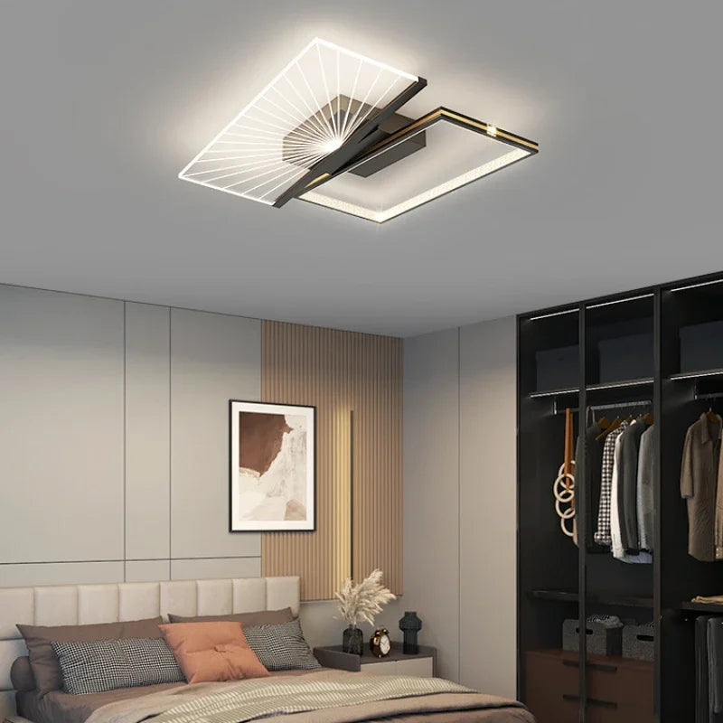 AuraBeam – Moderne LED-loftslys med elegant buet design til stilfuld hjemmebelysning