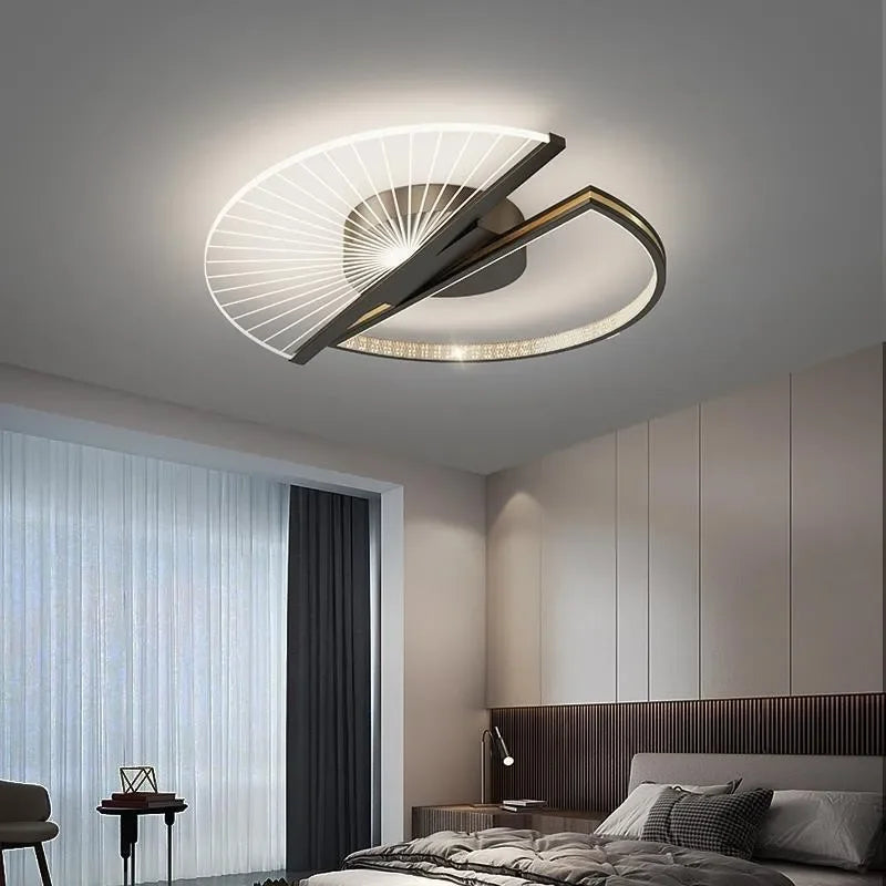AuraBeam – Moderne LED-loftslys med elegant buet design til stilfuld hjemmebelysning