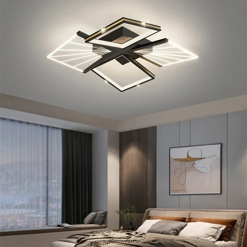 AuraBeam – Moderne LED-loftslys med elegant buet design til stilfuld hjemmebelysning