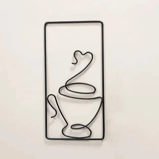 BrewMood - Vægkunst med kaffekop og legende design til indendørs og udendørs indretning