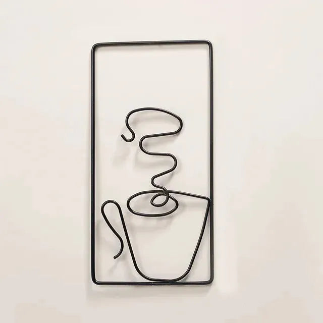 BrewMood - Vægkunst med kaffekop og legende design til indendørs og udendørs indretning