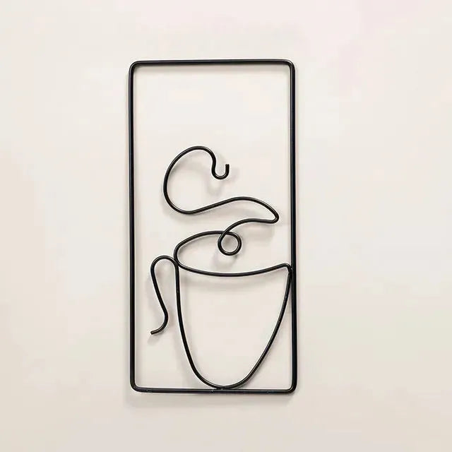 BrewMood - Vægkunst med kaffekop og legende design til indendørs og udendørs indretning