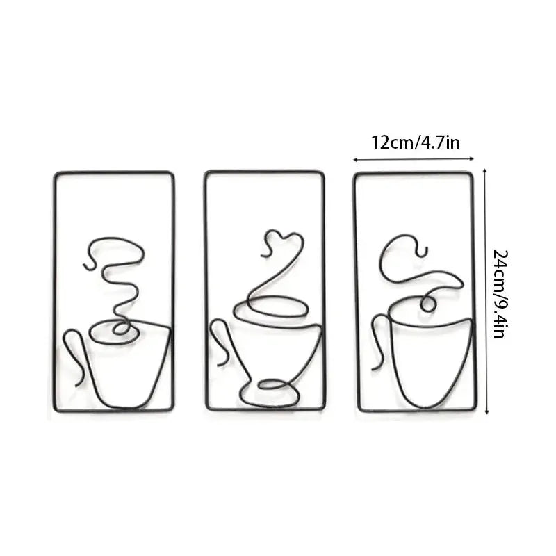 BrewMood - Vægkunst med kaffekop og legende design til indendørs og udendørs indretning