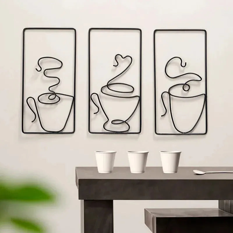 BrewMood - Vægkunst med kaffekop og legende design til indendørs og udendørs indretning