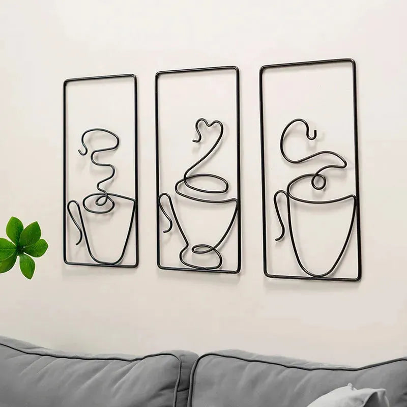 BrewMood - Vægkunst med kaffekop og legende design til indendørs og udendørs indretning
