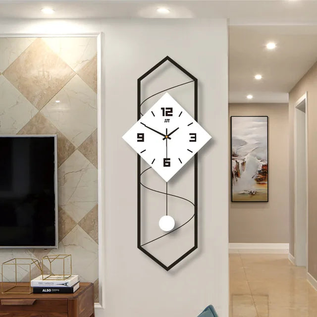 TimeGlow - Moderne 3D-vægur i træ med stort, elegant design