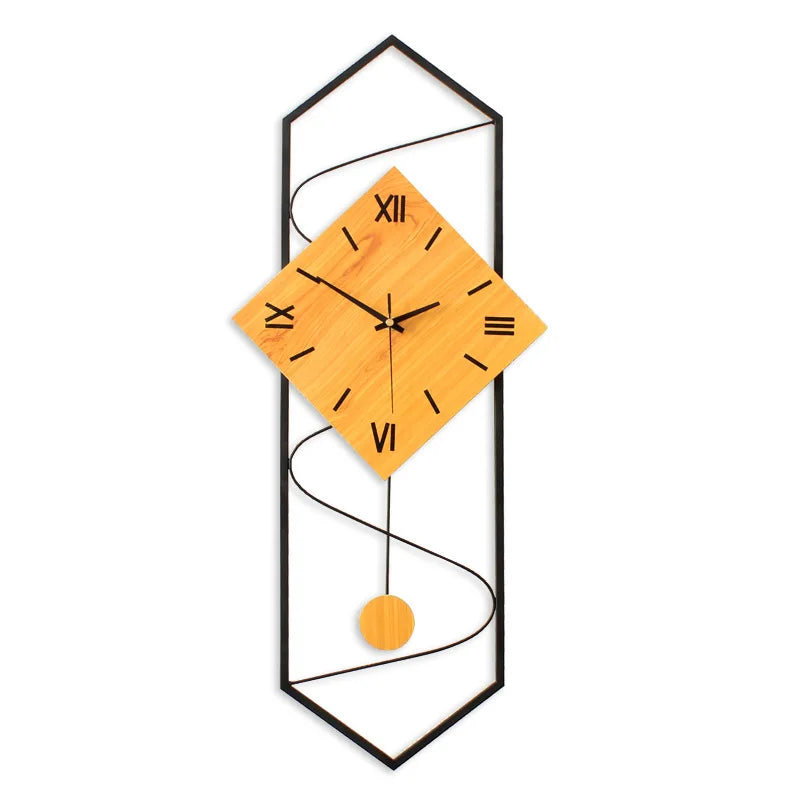 TimeGlow - Moderne 3D-vægur i træ med stort, elegant design