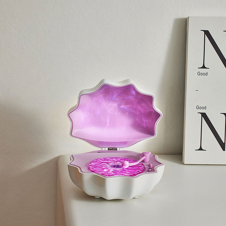 WaveShell - LED lampe i retro pladespiller-stil med Bluetooth-højttaler