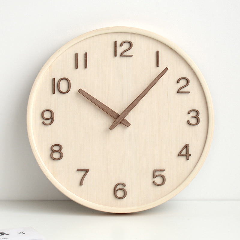 NordicTime – Rundt Vægur med Elegante Tal og Et Slankt, Minimalistisk Design