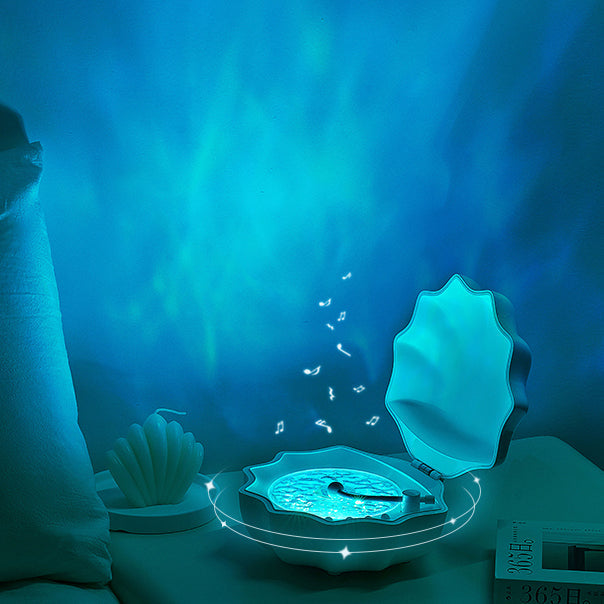 WaveShell - LED lampe i retro pladespiller-stil med Bluetooth-højttaler