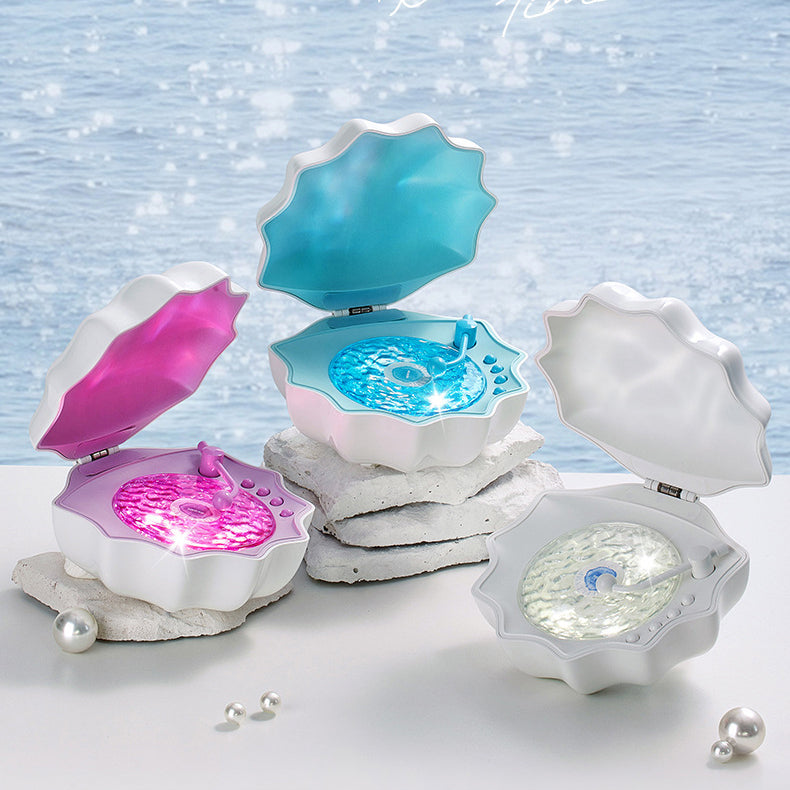 WaveShell - LED lampe i retro pladespiller-stil med Bluetooth-højttaler