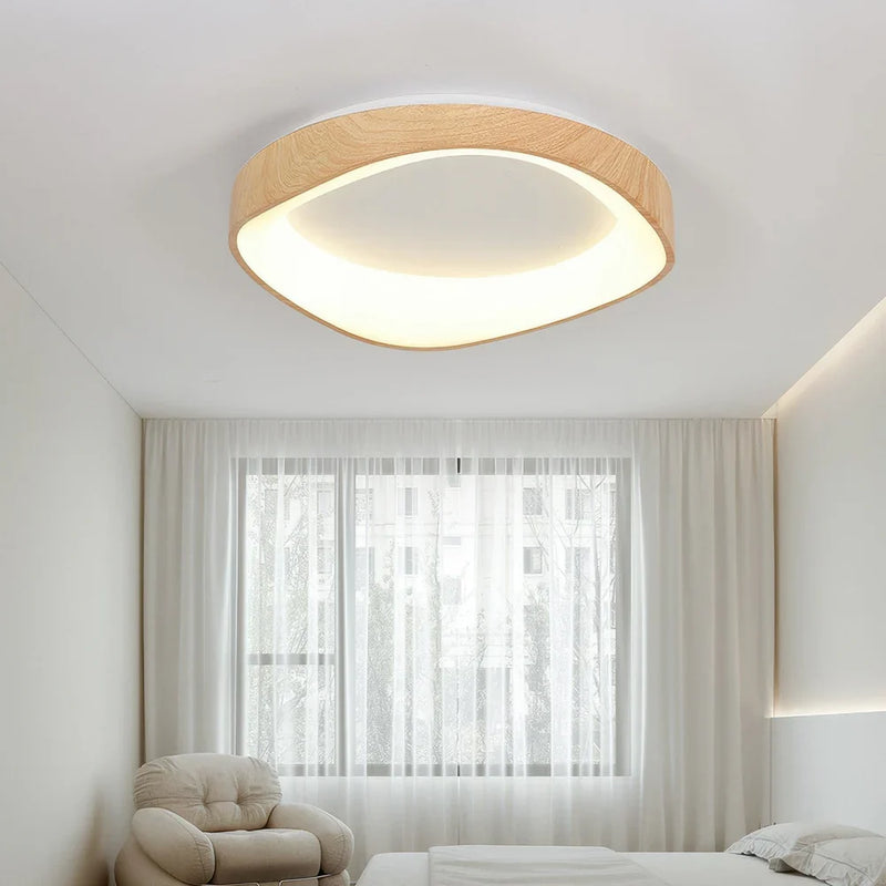 GlowTimber - Træloftslampe med blød LED-belysning til elegant interiør