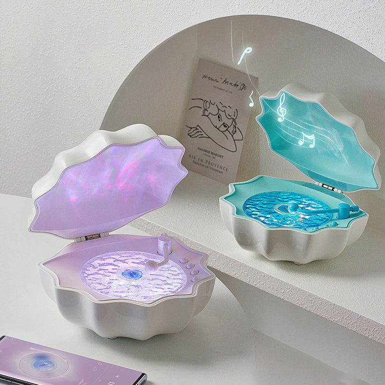 WaveShell - LED lampe i retro pladespiller-stil med Bluetooth-højttaler