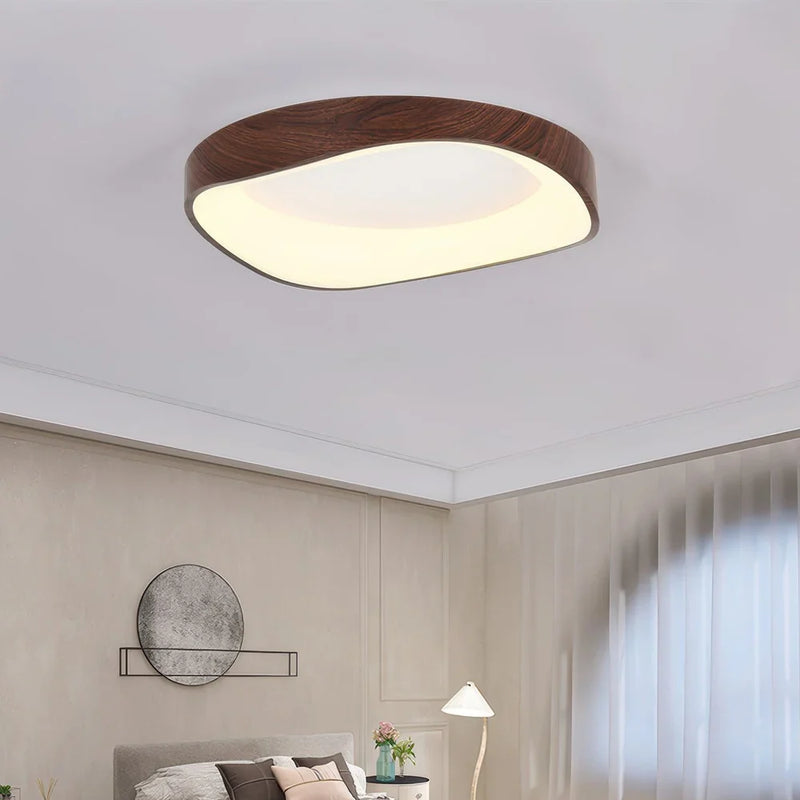 GlowTimber - Træloftslampe med blød LED-belysning til elegant interiør