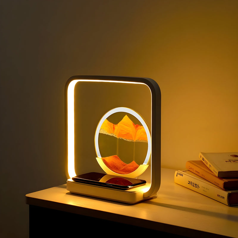 HorizonFlow - Roterende sandlampe med LED-lys for en beroligende atmosfære