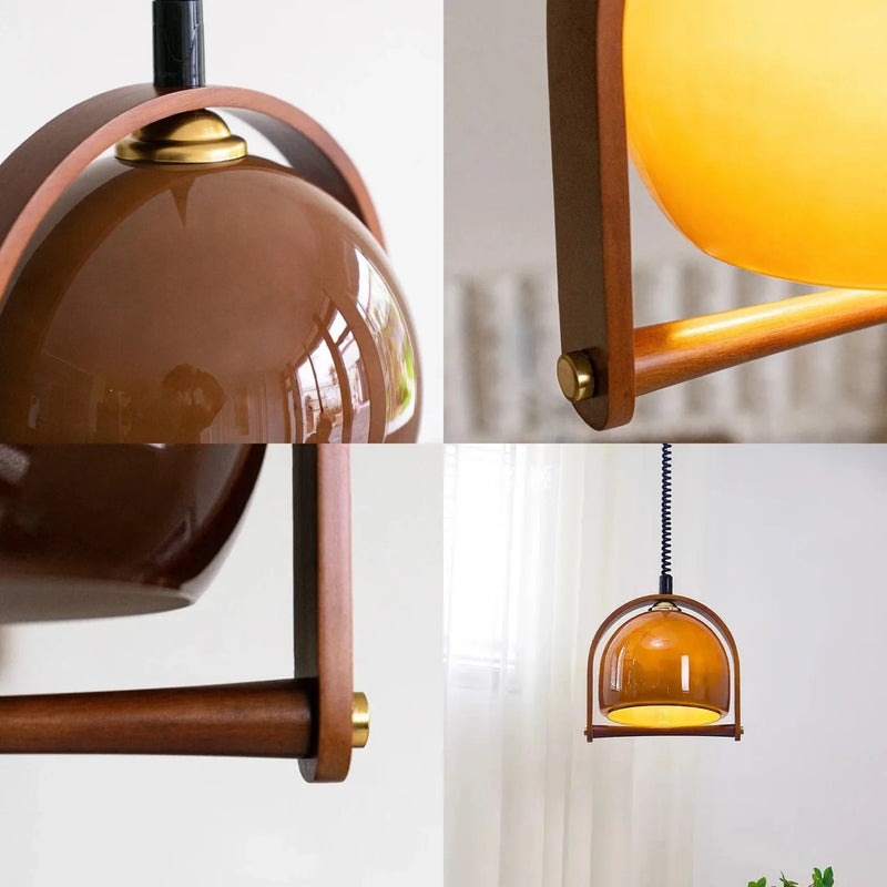 BauhausGlow – Antik hængelampe med udtrækkeligt glasdesign
